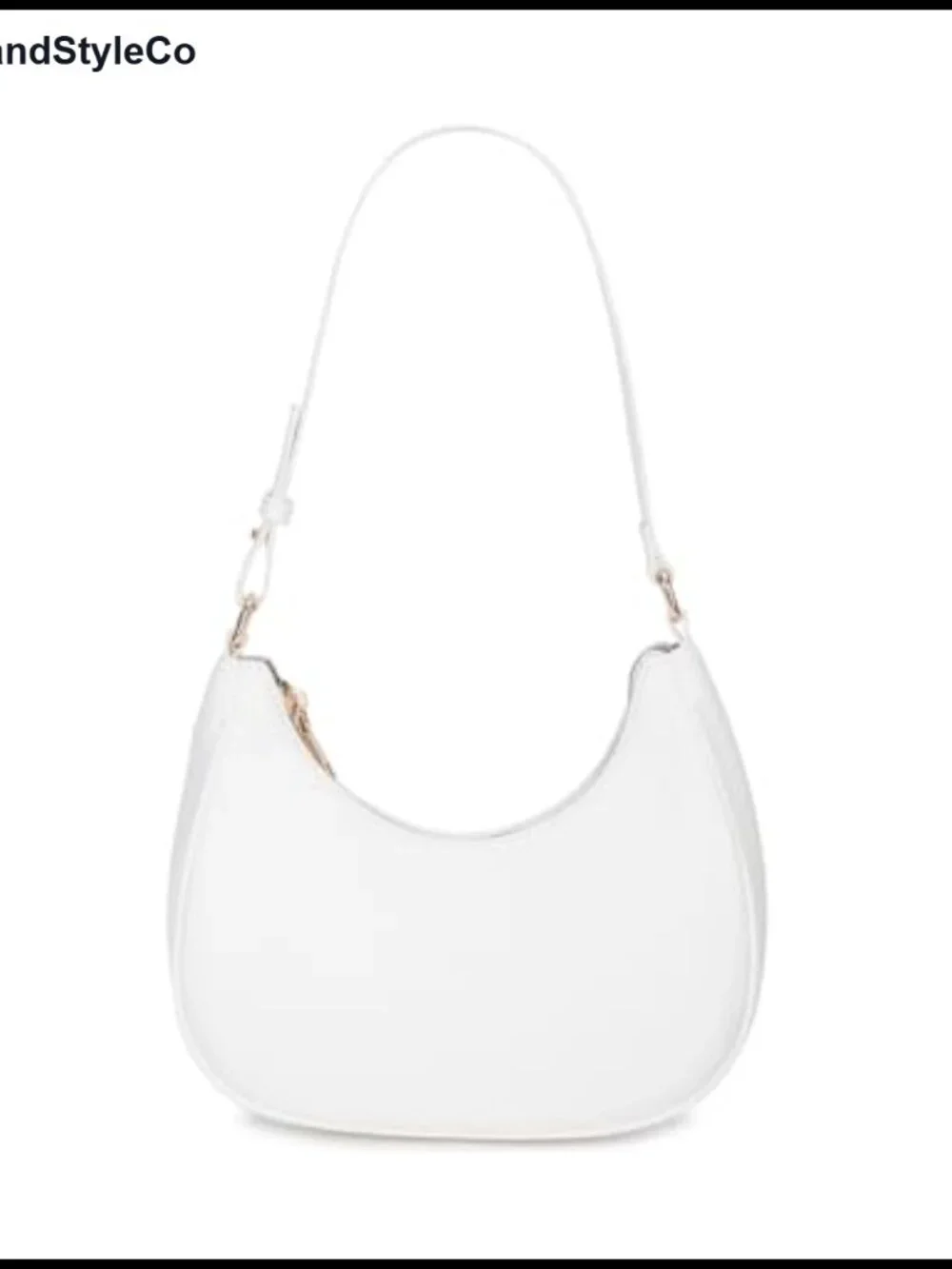 Crescent Hobo Bag for Women Cute Underarm Purse Mini Clutch Vegan PU Leather